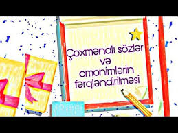Mənaca başqa sözlə bir, yaxud ona çox yaxın, deyilişcə (səslənmə cəhətdən) isə müxtəlif olan söz; Omonim Ve Coxmenali Sozler Mp4 3gp Flv Mp3 Video Indir