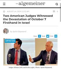 I'm glad to share the new article about two federal judges and it's  important message, Judge Roy Altman and Judge Robert Scola, who delved into  international humanitarian law and the laws of
