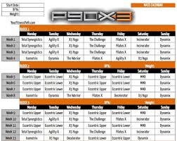 P90x3 Mass Schedule Workout Schedule King