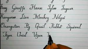 More handwriting resources for neat handwriting alphabet. Alphabet Wise Animal Names Writing Neat And Best Satisfying Handwriting Best English Handwriting Youtube