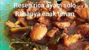 Resep Rica Rica Ayam Dari Kota Solo Enak Dan Gurih Youtube