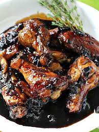 Sticky Red Wine Glazed Wings Sweet And Savory Meals Recipe Cooking With Red Wine Red Wine Recipe Cooking Wine