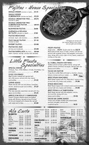 Black And White Little Falls Mn Menu Little Fiesta Menu In Little Falls Minnesota Usa