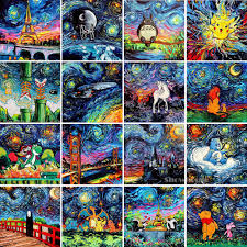 Van gogh, the starry night. Diy 5d Diamond Painting Full Drill Cartoon Van Gogh The Starry Night Full Square Diamant Painting Tower Winnie The Pooh Totoro Buy At The Price Of 7 03 In Aliexpress Com Imall Com