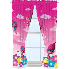 Dreamworks Trolls Jumping Rainbows Microfiber Window Curtains Panels Great For Gilrs Room With Images Girls Bedroom Curtains Girls Rainbow Bedroom Curtains Bedroom