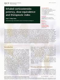 pdf inhaled corticosteroids potency dose equivalence and