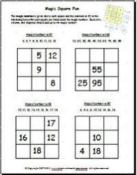Magic Square Worksheets Are Fun And Help Kids Buld Math Skills Magic Squares Math Math Magic Math Skills