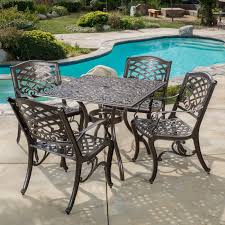 Michelle Aluminum 5 Piece Square Patio Dining Set Patio Dining Set Patio Furniture Sets Outdoor
