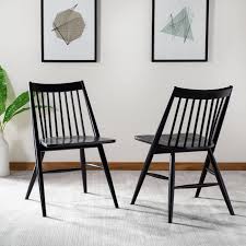 Set Of 2 Wren Spindle Dining Chair Safavieh Spindle Dining Chair Dining Chairs Solid Wood Dining Chairs