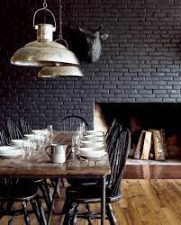 Inspiration 50 Rooms That Prove Black Walls Are Amazing By Brittany Goldwyn Diy Simple Living Dining Room Inspiration Black Brick Wall Home Decor