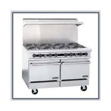 The stove offers five specialized burners in multiple shapes and sizes for the ultimate in flexibility plus a stovetop griddle customized to fit the center oval burner. Commercial 8 Burner 48 Hd Gas Range Therma Tek Tmds48 8 2