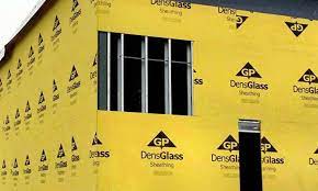 Plywood is made from sheets of wood that are peeled from trees and then glued together in layers that are laid perpendicular to each other (source: Insulation Drywall Mission Building Supplies