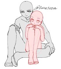 膝 の 間 に 座る