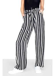 Black And White Pants Womens Girls On Film Black White Striped Trousers Black And White Pants Black And White Striped Trousers Stripy Trousers