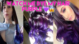 The only downside is that you cannot pick the shade of purple you want—it just takes on the color of the berries that you have. Omg I Dyed My Hair Purple At Home Diy No Bleach Youtube