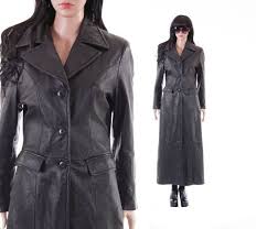 Leather Duster Jacket Black Leather Coat Long Leather Jacket Etsy Black Leather Coat Long Leather Coat Maxi Coat
