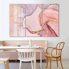 Modern wall art can add color, texture and dimension to any space while conveying your preferences, making a political statement or simply presenting a piece that draws you in. Modern Abstract Pink Marble Artwork 3 Canvas Paintings Diy Stretched Posters Prints Wall Art Picture For Living Room Home Decor Painting Calligraphy Aliexpress