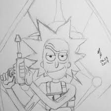 Day 87 The100dayproject Another Pencil Sketch Of Rick Sanchez From Cartoon Network S Rick And Morty For Today Rick And Morty Drawing Drawings Drawing Sketches