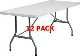 12 Pack 30 W X 72 L Commercial Quality Plastic Folding Table Banquet Table Folding Table Banquet Tables Furniture