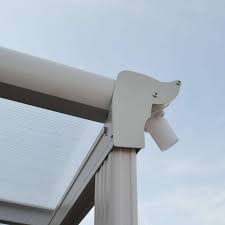 Terrassendach Bausatz Hd 5 Polycarbonat Transparent Alu Stutzen Weiss Uberdachung Terrasse Terrassendach Terrassen Dach