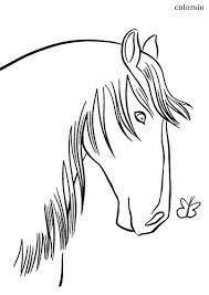 Drawing a horse's head can be done if you follow a few very easy steps. Horses Coloring Pages Free Printable Horse Coloring Sheets