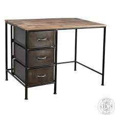 Ein rustikaler schreibtisch kann ebenso gut als computertisch eingesetzt werden, wie die moderne variante. Kleiner Rustikaler Schreibtisch In Eisen Und Massivholz Vintage Mob 599 00