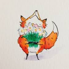 Today Is My Mothers Birthday Love You Mummy Thank You For Teaching Me How To Draw Fox Illustration Art C Cartoon Drawings Fox Illustration Cute Drawings