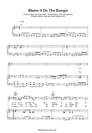 See new and popular bruce springsteen songs, uploaded by musescore users, connect with a community of musicians who love to write and play music. Blame It On The Boogie Sheet Music The Jackson 5 Sheetmusic Free Com