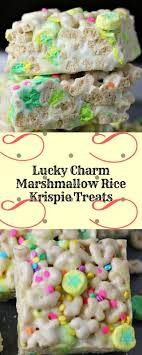 Lucky Charm Marshmallow Rice Krispie Treats Healthy Food Ideas Lucky Charms Marshmallows Rice Krispie Treats Rice Krispies