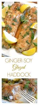 Dot haddock with pieces of butter. Ginger And Soy Make This Healthy Haddock Recipe Simply Delicious Try These Baked Haddock Fillets With An Asian T Haddock Recipes Haddock Fillet Recipe Recipes