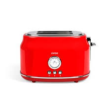 Grille Pain Livoo Retro 2 Fentes Dod181r 800 W Rouge Achat Prix Fnac