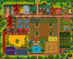 This map expands the farm size substantially and incorporates features of multiple defaultstardew valley farms, some of which require a steel axe and/or steel pickaxe to access. Year 7 Pre 1 5 I Keep On Playing And Renovate This Farm To Include The New Content Farmsofstardewvalley In 2021 Farm Layout Stardew Valley Stardew Valley Layout