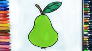 Wie Zeichnet Man Birne Ausmalen Kinder Kindervideos Malen Fur Kinder Zeichnen Und Farben Youtube