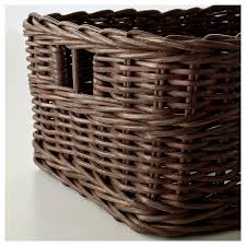 Gabbig Basket Dark Brown Width 9 Ikea Kitchen Basket Storage Woven Baskets Storage Basket