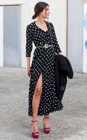 How To Wear Polka Dot Outfits Effortlessly Chic Outfits Long Dresses Casual Maxi Polka Dots Outfit