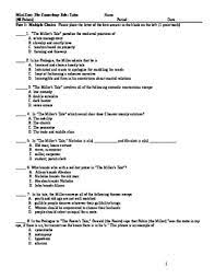 Reading check from the canterbury tales the prologue. Test For Prologue Canterbury Tales Worksheets Teaching Resources Tpt
