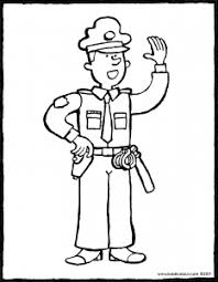 Coloring pictures featuring police officers are therefore very popular and give children a helping instinct. Police Officer Kiddicolour