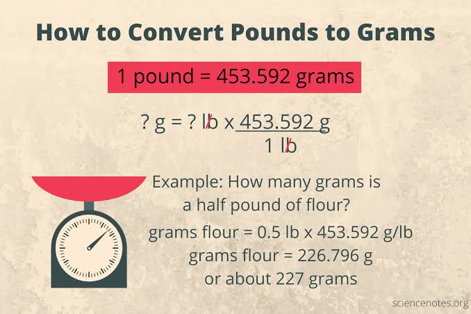 Converting between grams and pounds