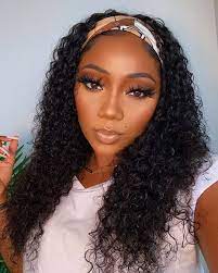 Thriving Hair Headband Wigs Deep Curly Band Elastic Virgin Human Hair Wig Headband Wig Hb03 Headband Hairstyles Wig Hairstyles Curly Hair Styles