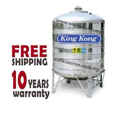 Harga tangki air stainless steel 2000 liter penguin. 2 000l King Kong Stainless Steel Water Tank With Stand Shopee Malaysia