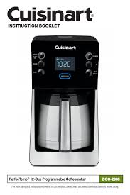 Black And Decker Single Serve Coffee Maker Manual Perfectemp 12 Cup Thermal Coffeemaker Dcc 2900 Product Manual Coffee Maker Drip Coffee Maker Cuisinart