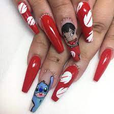 Pin By Blackberries And Roses On Secret Characters People Nail Board Perfect Nails Disney Acrylic Nails Crazy Nails