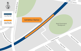Krp / ekka airport flight tracker. Exhibition Station Cross River Rail
