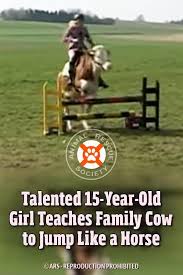 Talented 15 Year Old Girl Teaches Family Cow To Jump Like A Horse In 2020 Teach Family Animal Society Old Girl