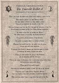 The Emerald Tablet Also Known As The Smaragdine Table Or Tabula Smaragdina Is A Compact And Cryptic Piece Of He Alchemy Symbols Healing Frequencies Zen Mind