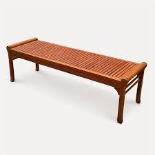 They fit under tables for easy storage and can be used for both relaxation and dining, yet are often overlooked in favor of showier seating options. Vifah 22 In W X 59 In L Eucalyptus Patio Bench Patio Bench Outdoor Bench Patio Benches