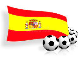 Voetbal is een nationale sport in spanje.het wordt in clubverband gespeeld sinds het laatste decennium van de 19e eeuw. De Ballen Van Het Voetbal Vlag Van Spanje Stock Illustratie Illustration Of Symbool Team 18817902