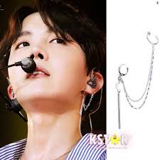 J Hope S Style Cube Long Earrings Bts Earrings Kpop Earrings Crystal Stud Earrings