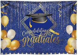 Looking for a good deal on graduation photo studio backdrop? Buy Funnytree 7x5ft Fabric 2021 Class Graduation Backdrop For Photography Gold And Blue Bachelor Cap Balloon Grad Congrats Party Banner Background For Picture Photo Photobooth Decoration Online In Turkey B08tbfn1yb