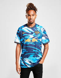 Red sleeve cuffs, a fully blue neck, and a 'die roten bullen' writing on the. Buy Nike Red Bull Leipzig 2020 21 Third Shirt Jd Sports